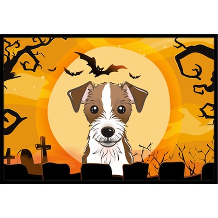 Jensendistributionservices Halloween Jack Russell Terrier Indoor & Outdoor Mat, 18 x 27 in. MI2556848